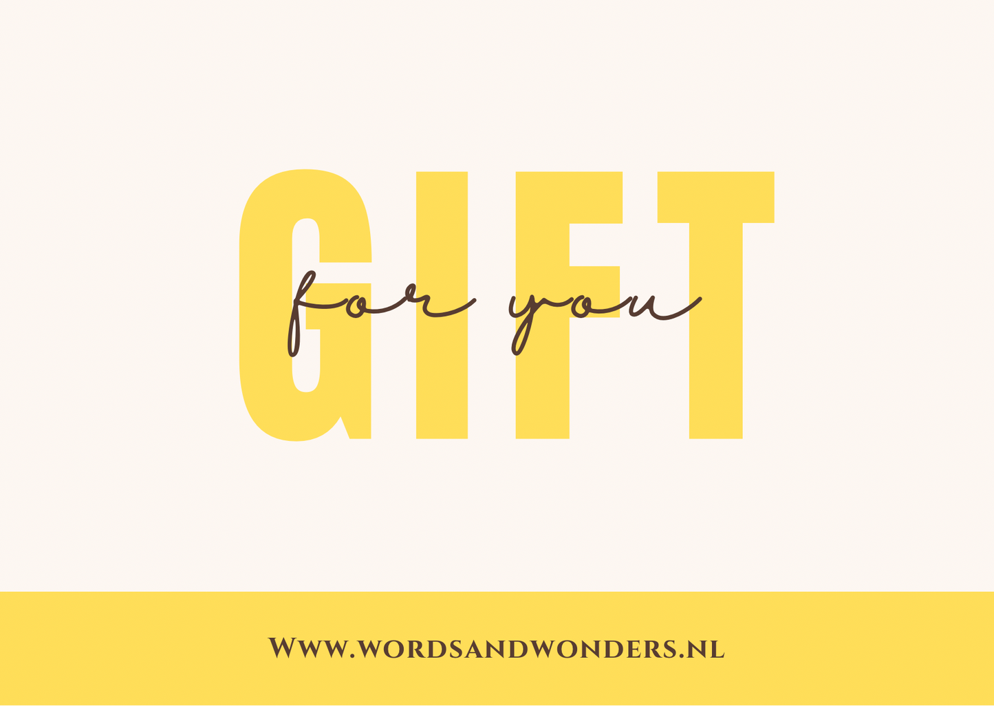 Words & Wonders giftcard