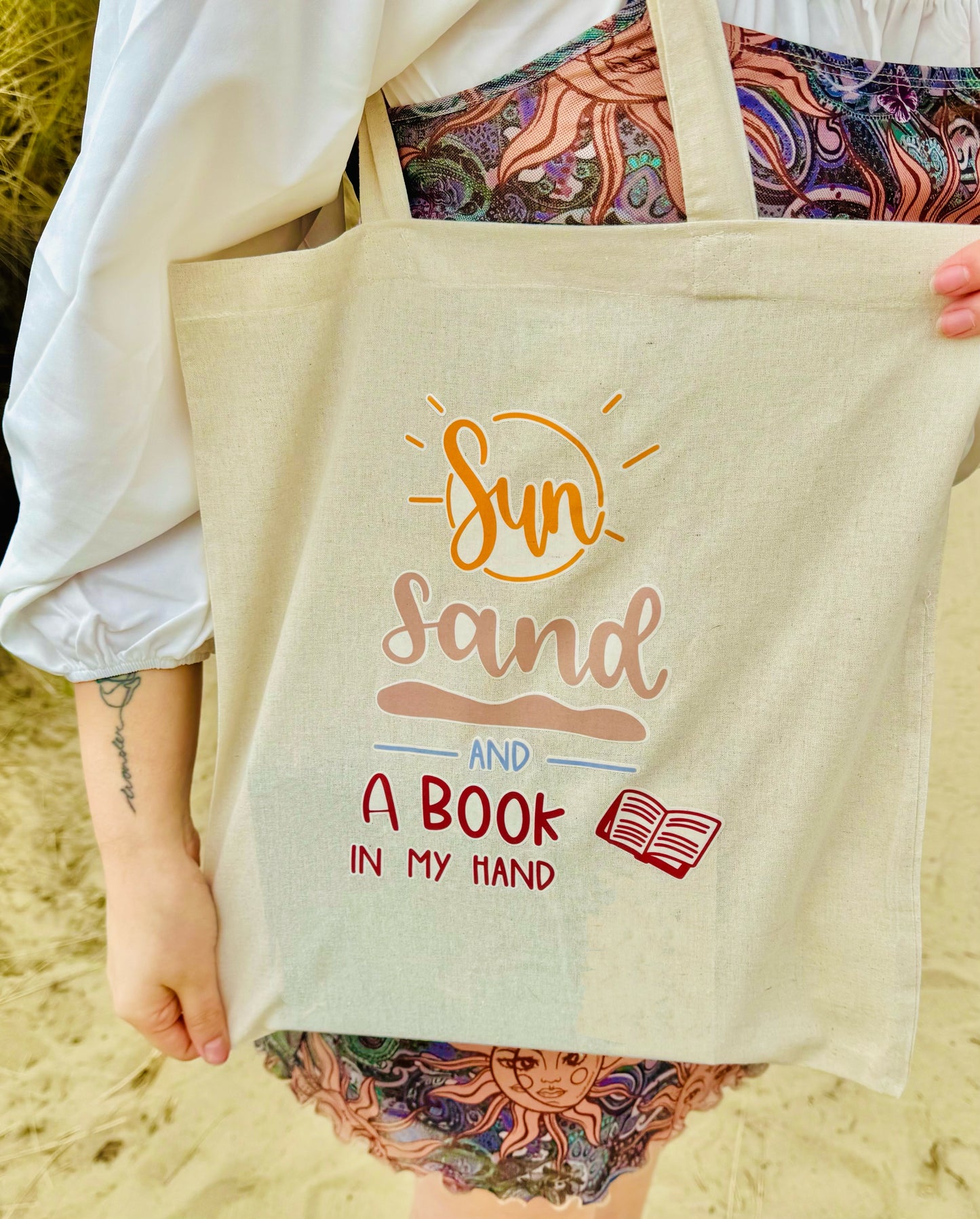 Tote Bag “Sun,Sand & Books”