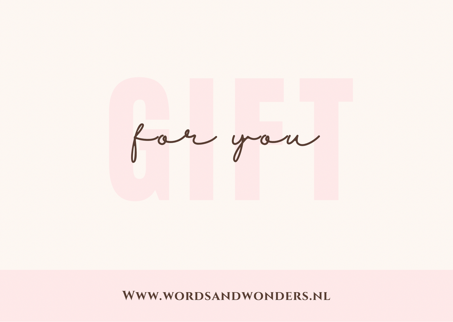 Words & Wonders giftcard