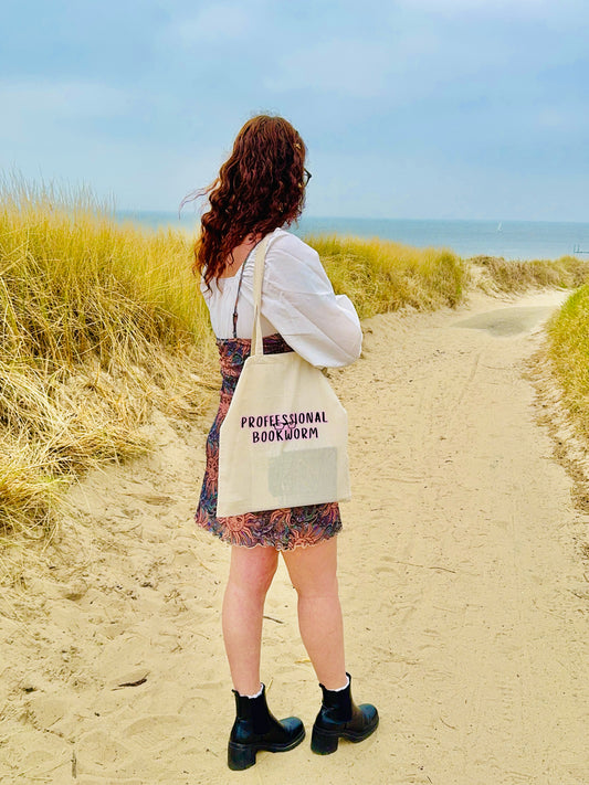 Tote Bag “Professional Bookworm Pink”
