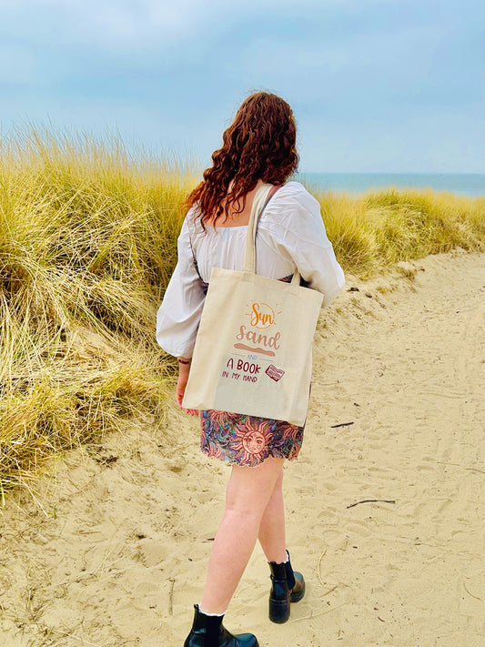 Tote Bag “Sun,Sand & Books”